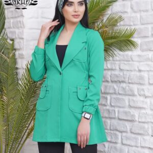 کت تک کمر کش تک دکمه دخترانه رنگ سبز زارا