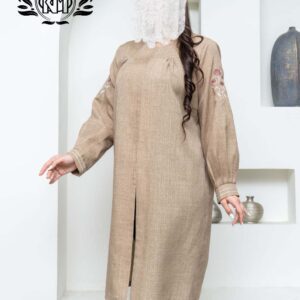 مانتو شانتون گلدوزی لاله