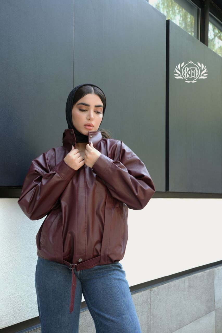 کاپشن چرم زنانه عمده مدل تبسم پک 4 تایی