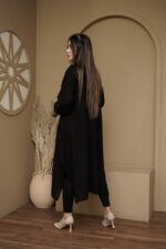 مانتو کفتان جلو چهارخونه ریش ریش