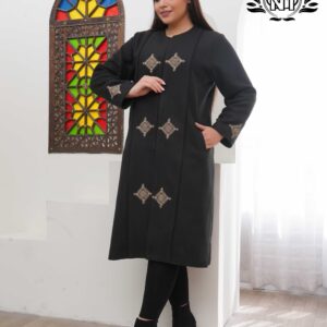 پالتو جلو دکمه خرجکار عدسی سایز بزرگ