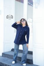 خرید عمده شومیز لینن آهو سایز ۴۸