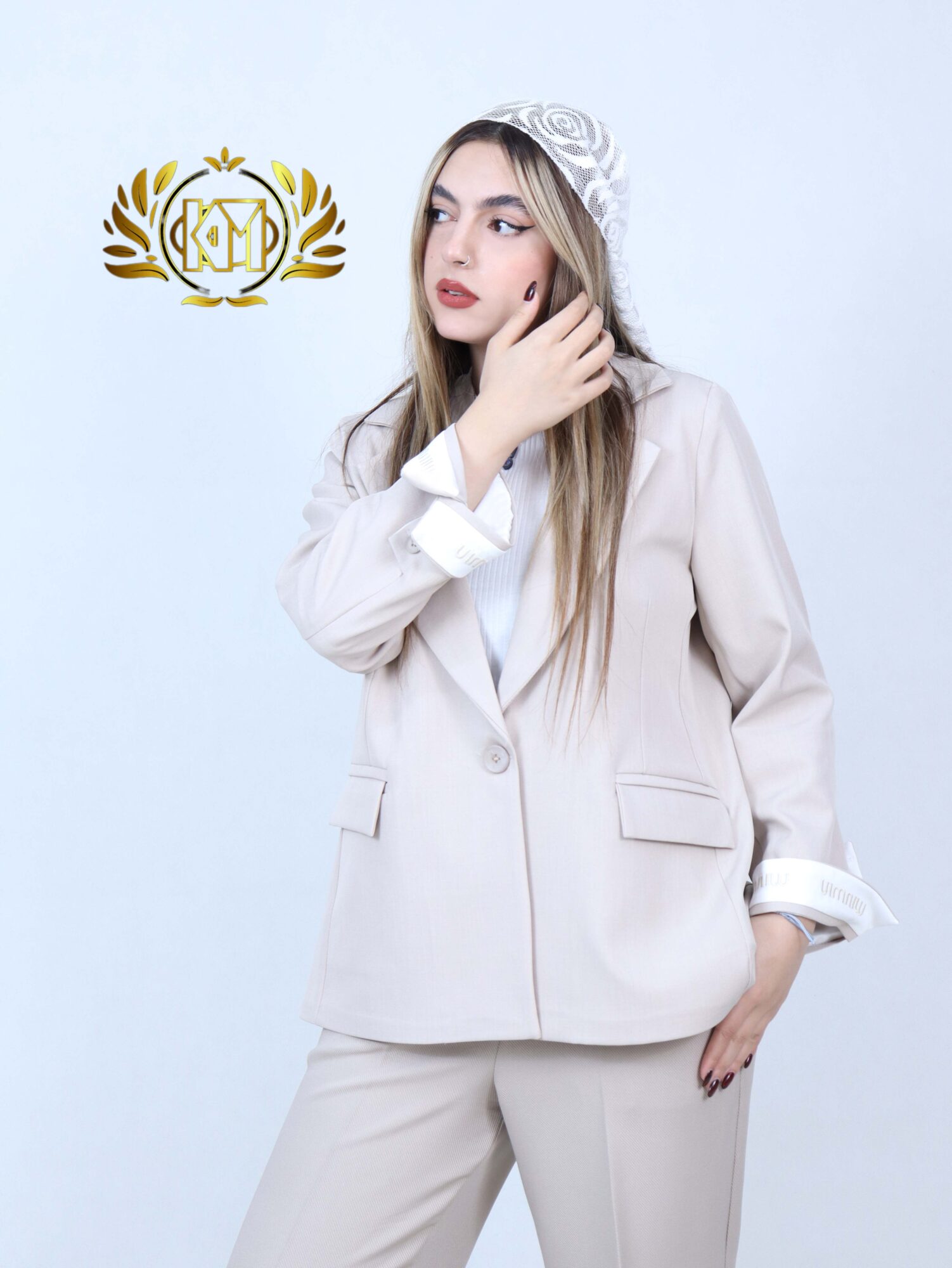 کت زنانه عمده آینیر - رنگ کرم