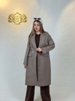 مانتو عمده بلند ژیکان - رنگ شکلاتی