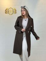 مانتو عمده بلند ژیکان - رنگ قهوه‌ای