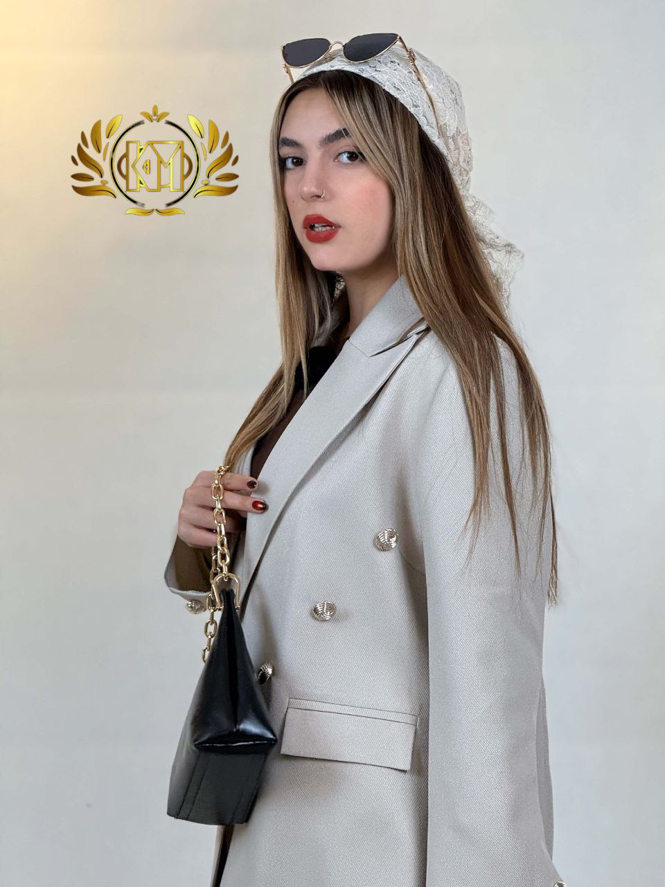 مانتو عمده بلند ژیکان - نمای نزدیک