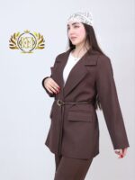 مانتو کتی عمده لینا - رنگ قهوه ای