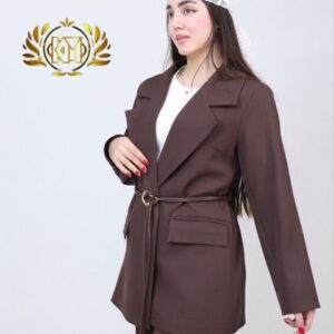 مانتو کتی عمده لینا - رنگ قهوه ای