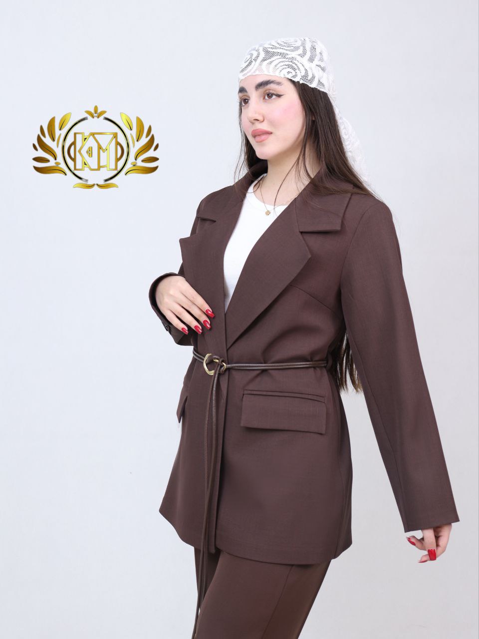 مانتو کتی عمده لینا - رنگ قهوه ای