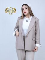 کت زنانه عمده آینیر - رنگ نسکافه ای