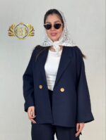 کت و شلوار زنانه عمده ترنم - رنگ سرمه ای