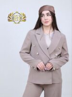 کت و شلوار زنانه عمده مایا - رنگ نسکافه ای
