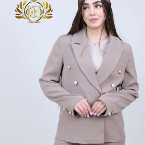 کت و شلوار زنانه عمده مایا - رنگ نسکافه ای