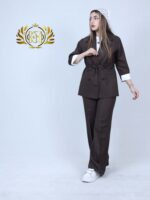 کت و شلوار زنانه عمده نوشاد - رنگ قهوه ای