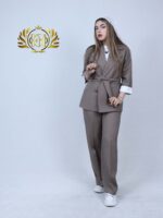 کت و شلوار زنانه عمده نوشاد - رنگ نسکافه ای