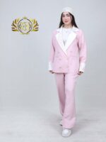 کت و شلوار زنانه عمده پروا رنگ صورتی