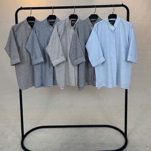 رنگ بندی شومیز نخی عمده مدل آندیا فری سایز قد ۷۵