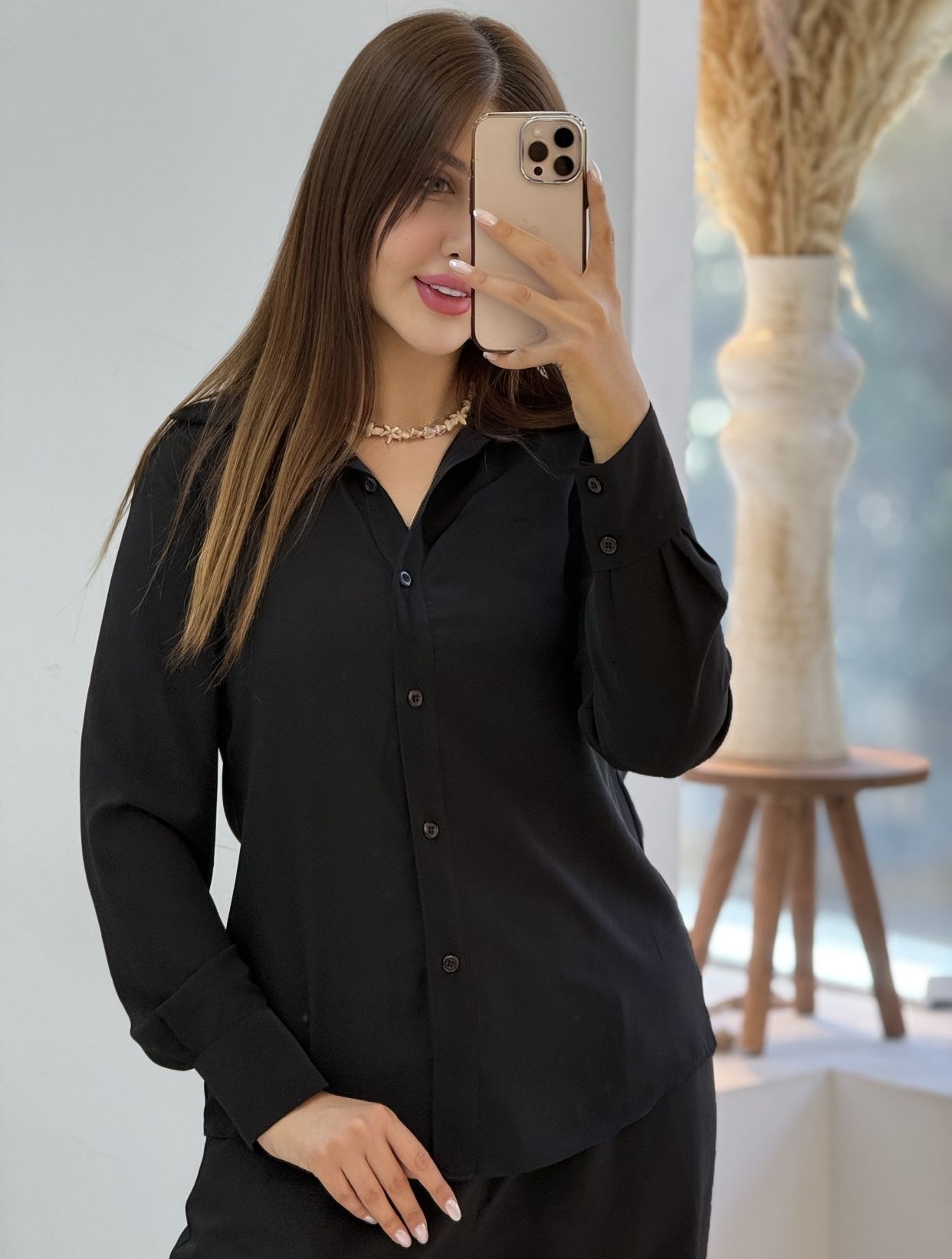 شومیز عمده نیلوفر الیزه مشکی